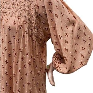 NWT Cleobella Brand organic Kaftan Dress S 100% cotton hand stamped fabric M?